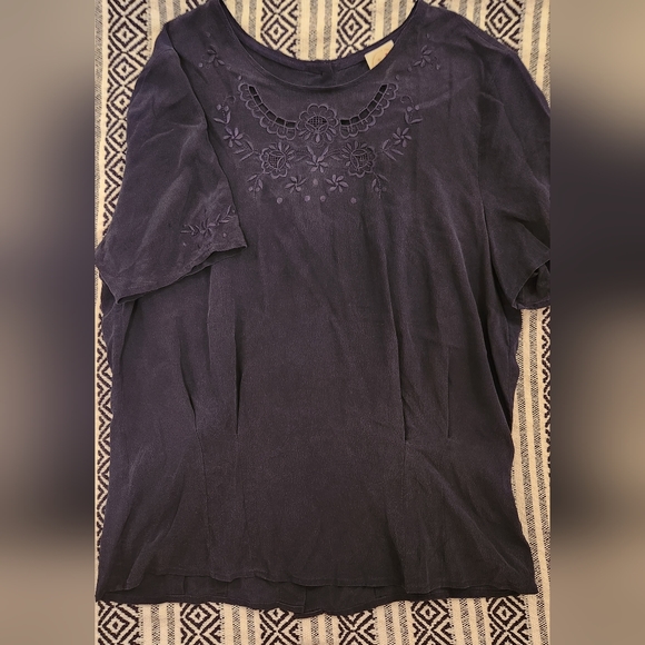 Superb navy silk blouse from Des Petits Hauts - Picture 7 of 10